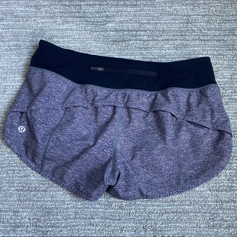 Gray lululemon speed up shorts 2.5 inch inseam size 6